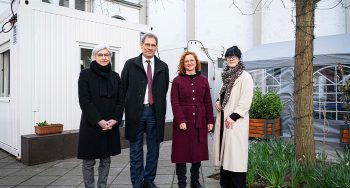 Hygienecenter im Hof des WESER5 Diakoniezentrums